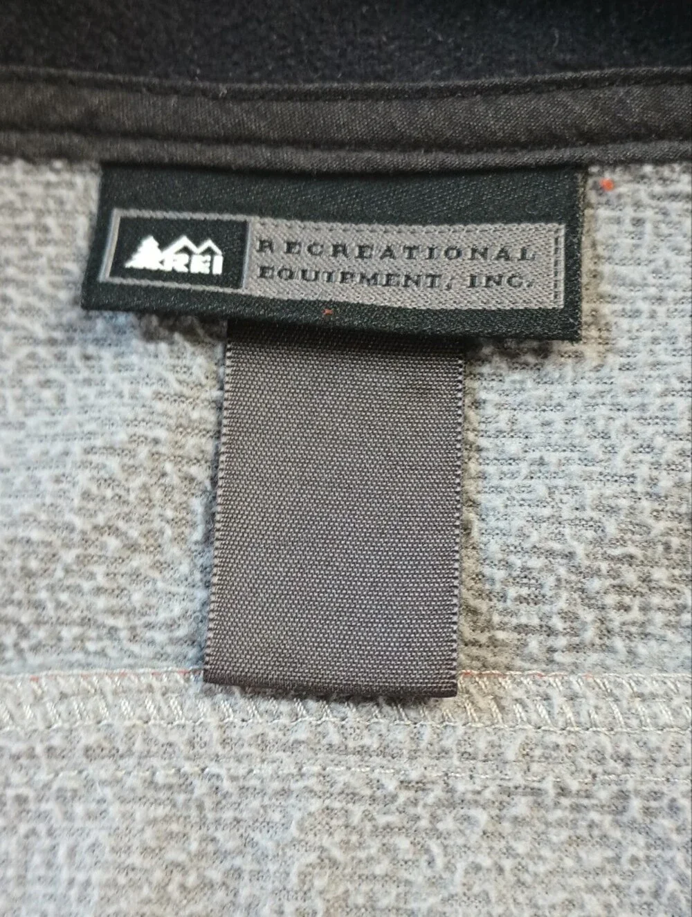 REI Men's Fleece-Lined Softshell Jacket Rust Orange Red Full Zip Pockets